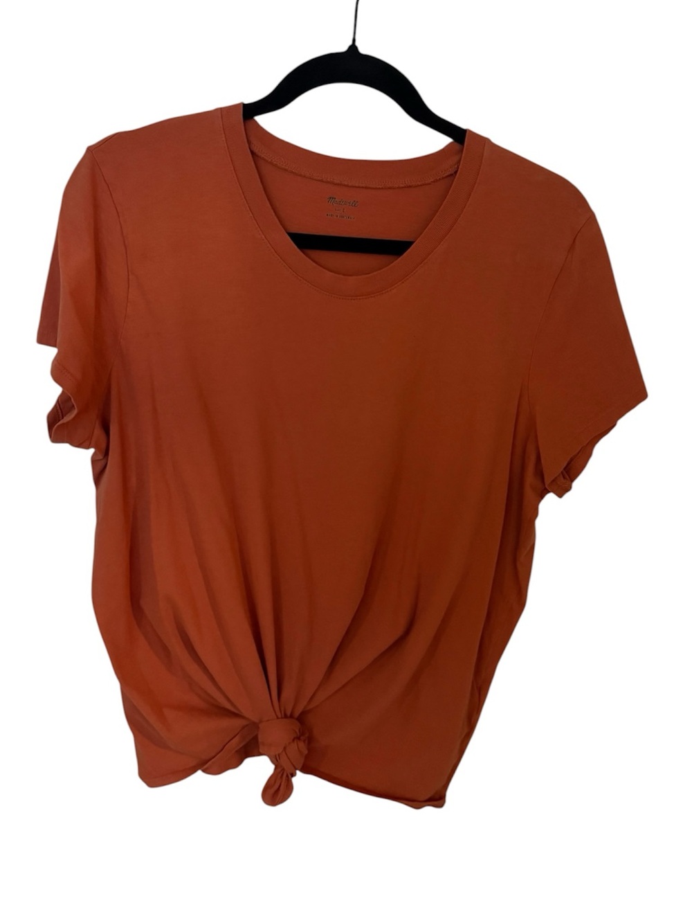 Madewell women’s 100% Cotton Tie-Front Tee